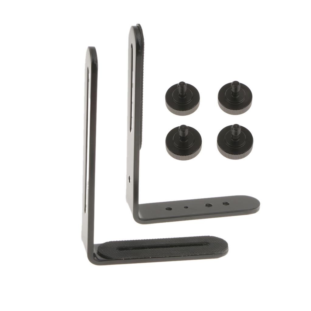 Dual L-shaped Metal Bracket/Holder Mount for Canon Camera&Speedlite Flash