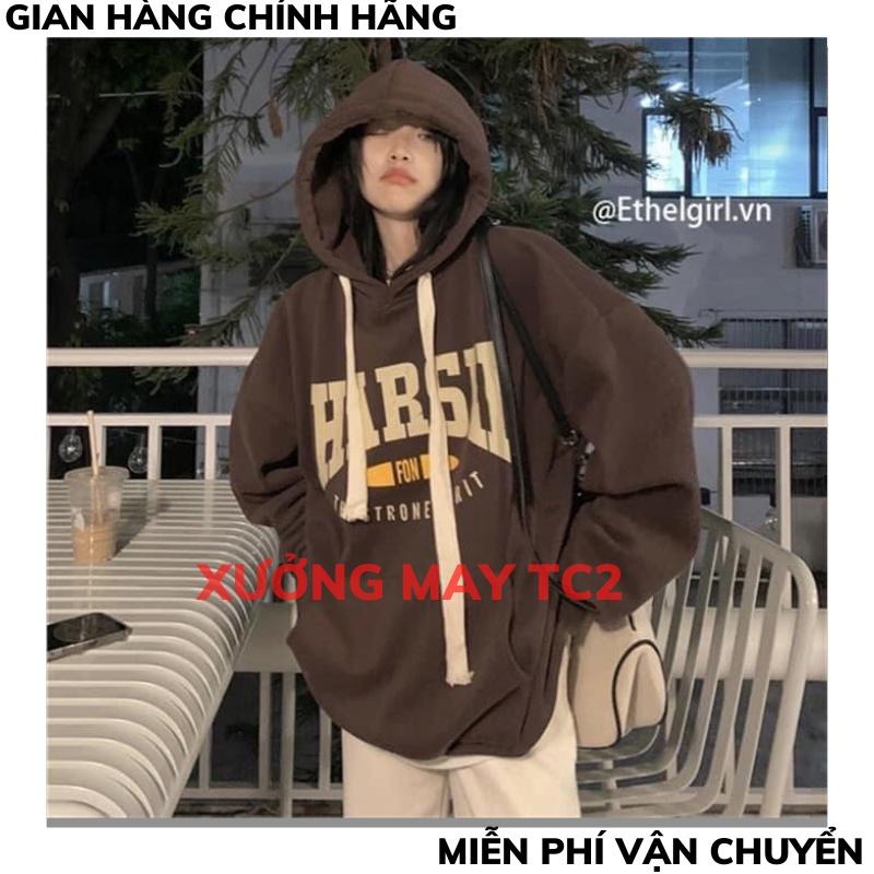 Áo hoodie nam nữ,Áo sweater nỉ nam nữ from rộng Unisex chất nỉ ngoại siêu dày dặn in 2 mầu XƯỞNGMAYTC2