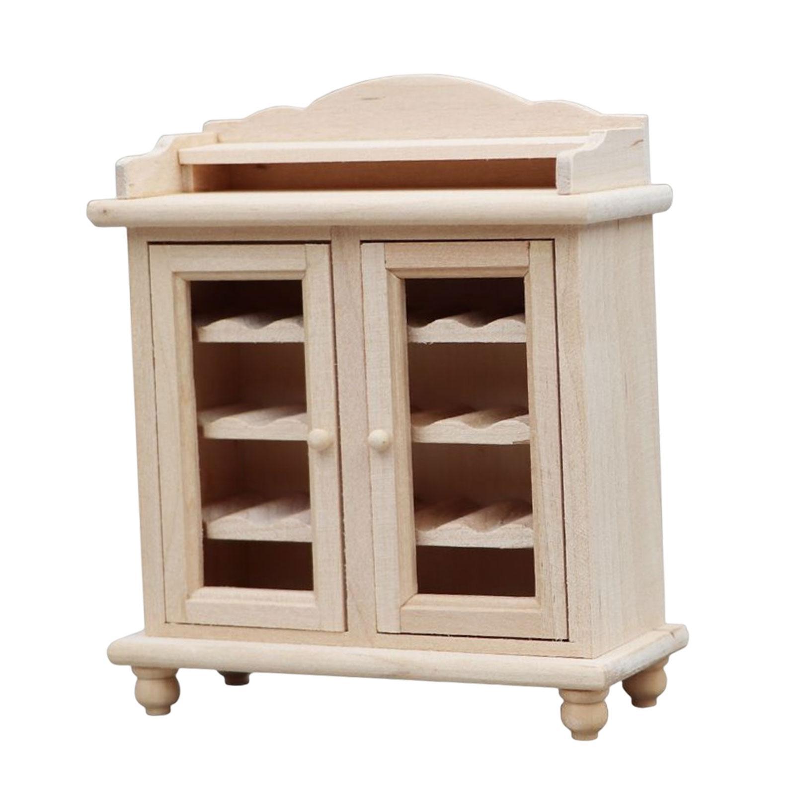 1:12 Scale Dollhouse Bookshelf 1/12 Dollhouse Bookcase Cabinet for Dollhouse