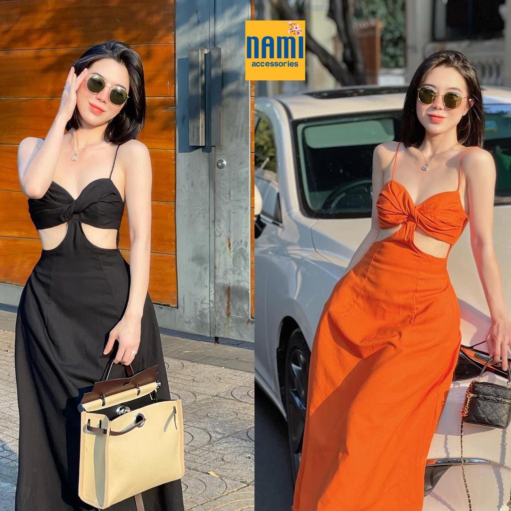 ( HÀNG CHUẨN ĐẸP ) Đầm Maxi Hai Dây Cut Eo Xoắn Ngực Gợi Cảm Tôn Dáng Thướt Tha - ATNU021
