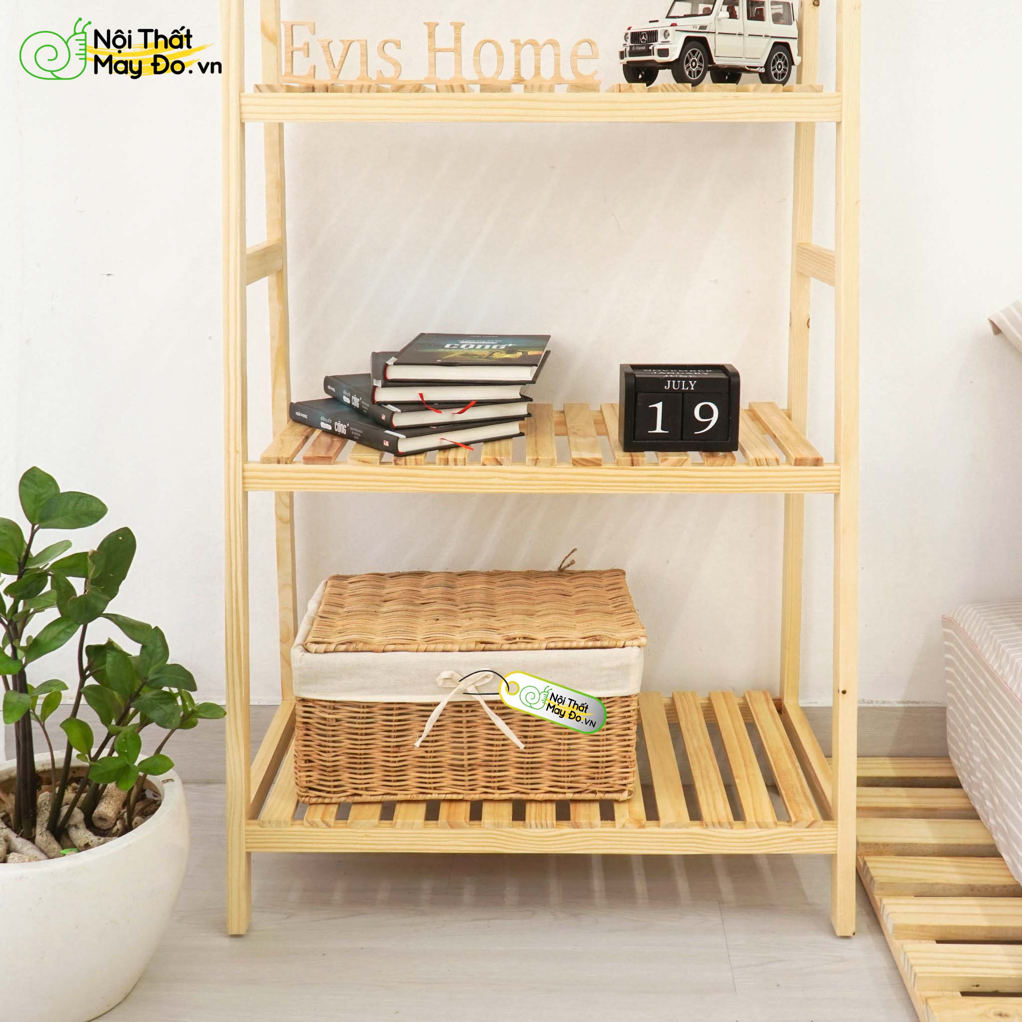 Kệ Sách Đa Năng - A Bookshelf 4F - Thiết Kế Hình Chữ A 4 Tầng Hiện Đại - Dễ Lắp Ráp Và Di Chuyển - Có 2 Màu Sắc