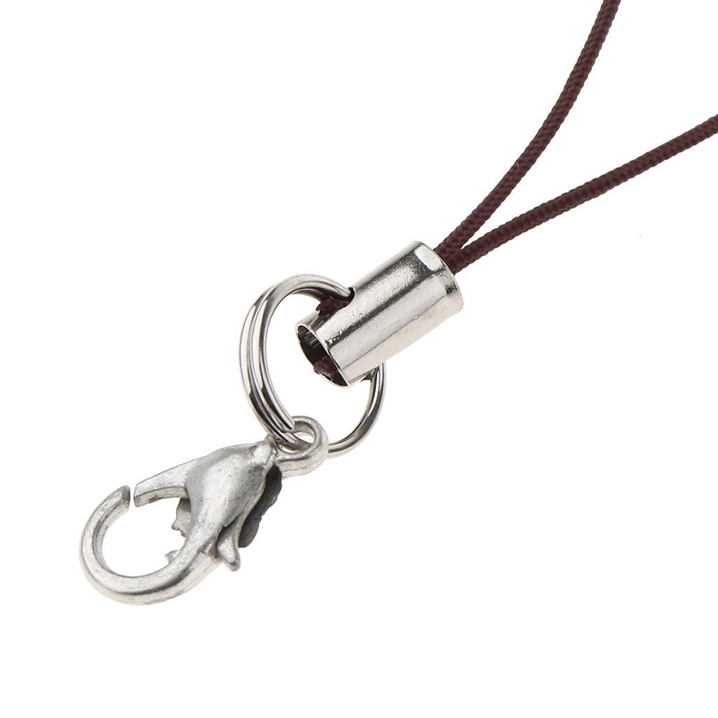 2X 20pcs DIY Mobile Cellphone Keychain Lanyard Charms DIY Rope Coffee