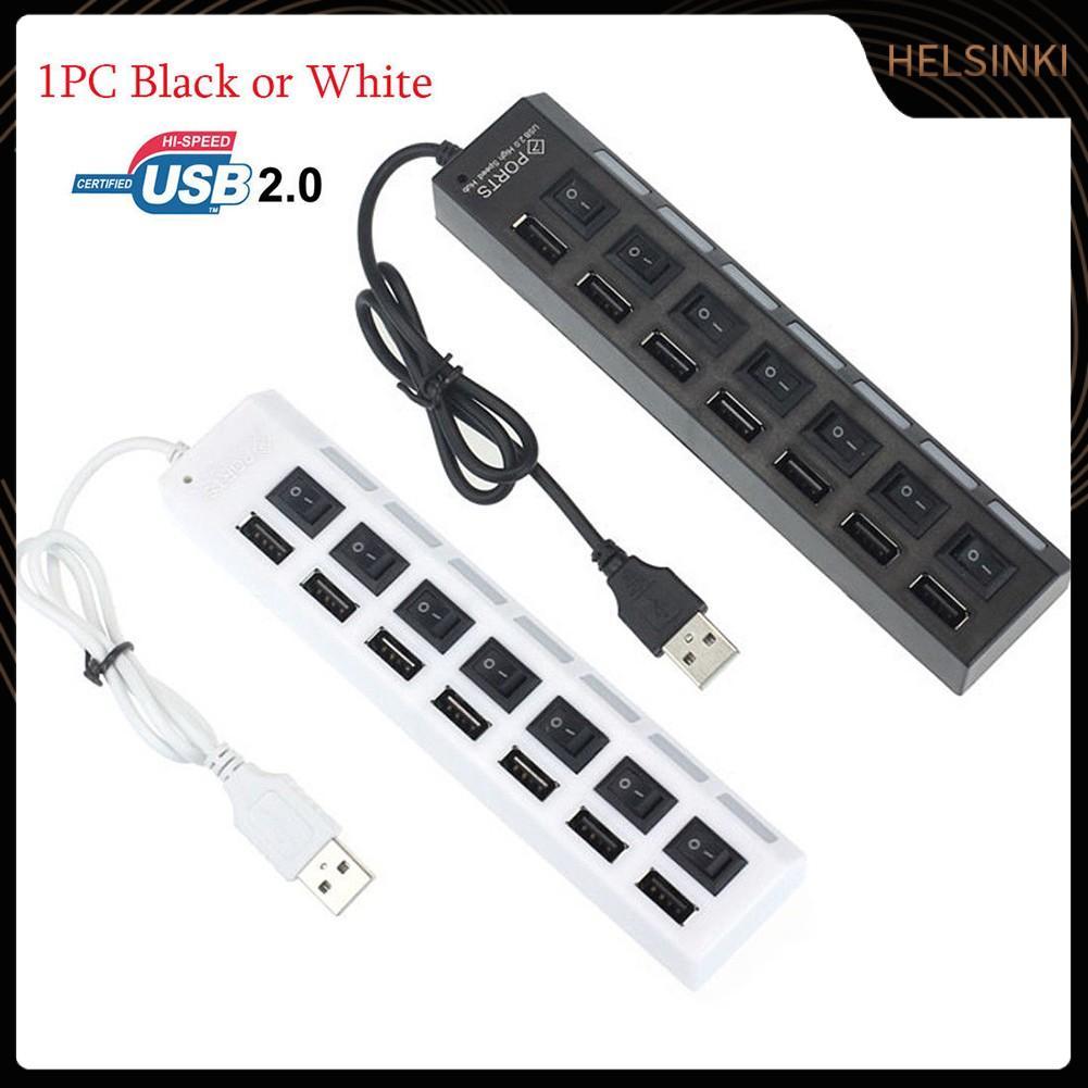 Đầu chia 7/ 4 cổng USB 2.0 có công tắc bật/ mở cho máy tính để bàn/ máy tính xách tay