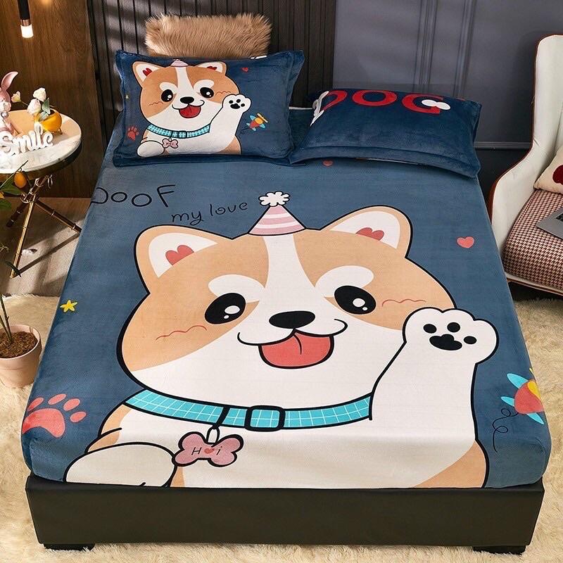 SÉT GA GỐI NỈ SỮA HÌNH NGỘ NGHĨNH ĐÁNG YÊU
