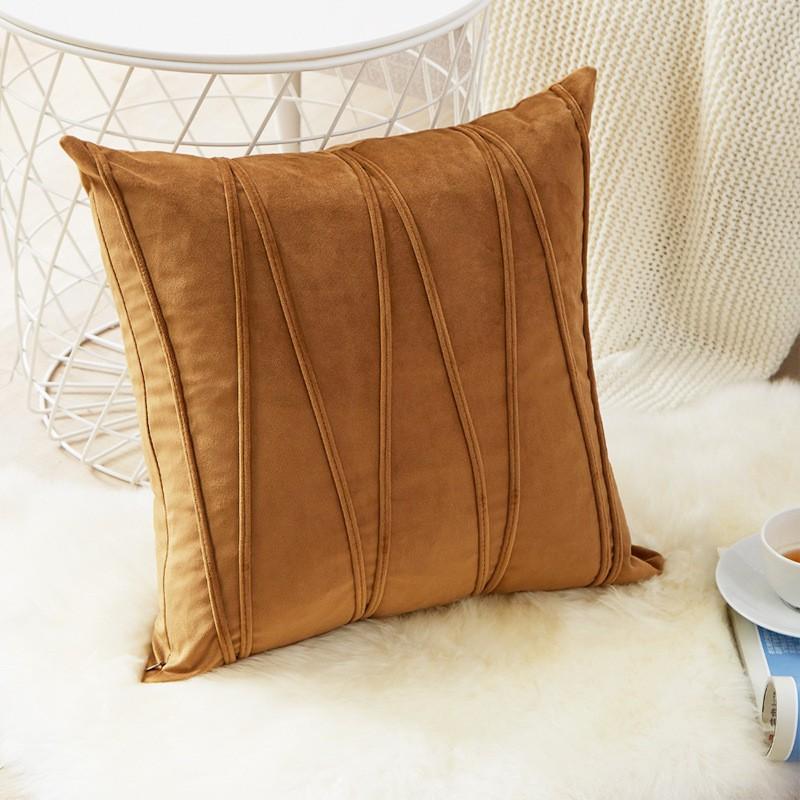 Gối Tựa Lưng Sofa Trang Trí Nhung Dập Sọc Ziczac PA9637