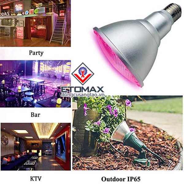 Bóng đèn led đổi màu RGB 20W đui xoáy