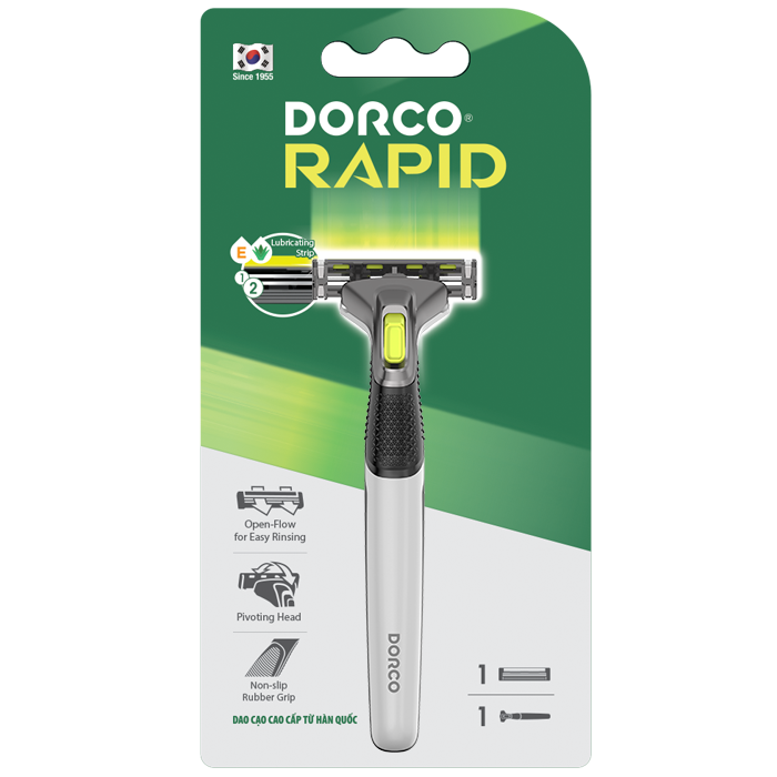 Combo Dao Cạo Râu 2 Lưỡi Và 4 Đầu Cạo Râu DORCO RAPID TNA4020-B