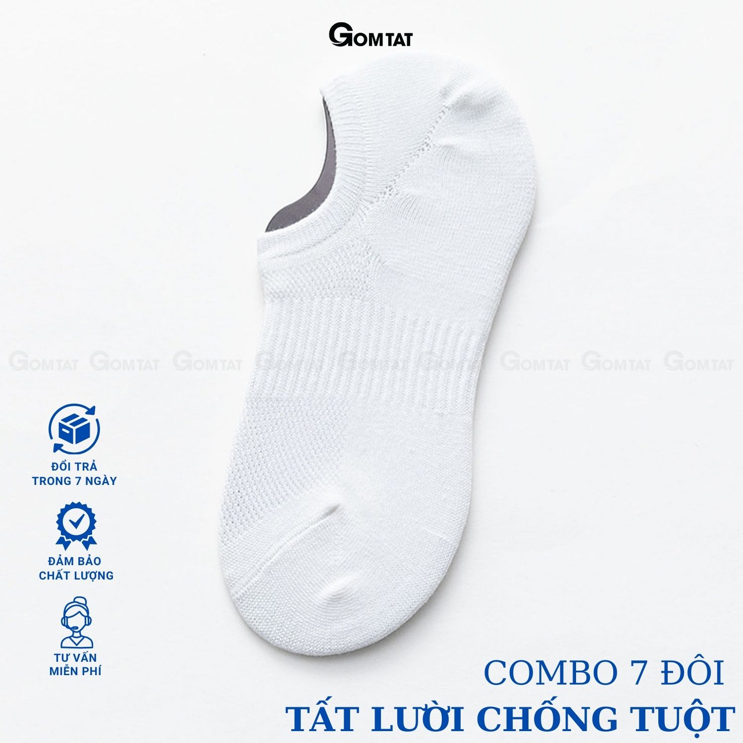 Combo 7 đôi tất nam đi giày lười, tất lười nam chất liệu cotton êm mềm mịn mát, cực êm chân - HAI-MIA-1401-CB7