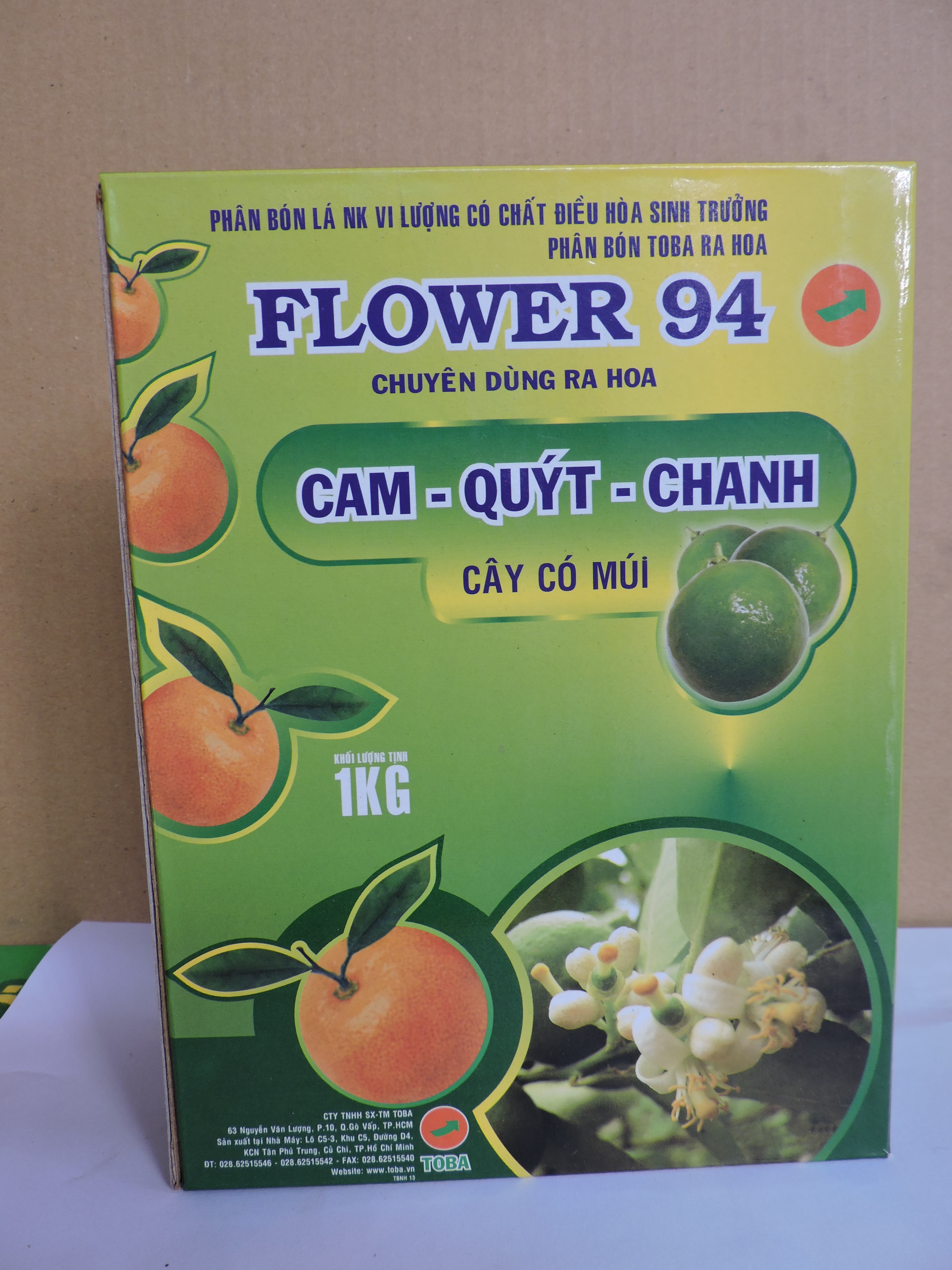 Phân Bón Lá Vi Lượng Có Chất Điều Hòa Sinh Trưởng, Phân Bón TOBA RA HOA FLOWER 94 CHUYÊN DÙNG RA HOA CAM - QUÝT -CHANH, CÂY CÓ MÚI