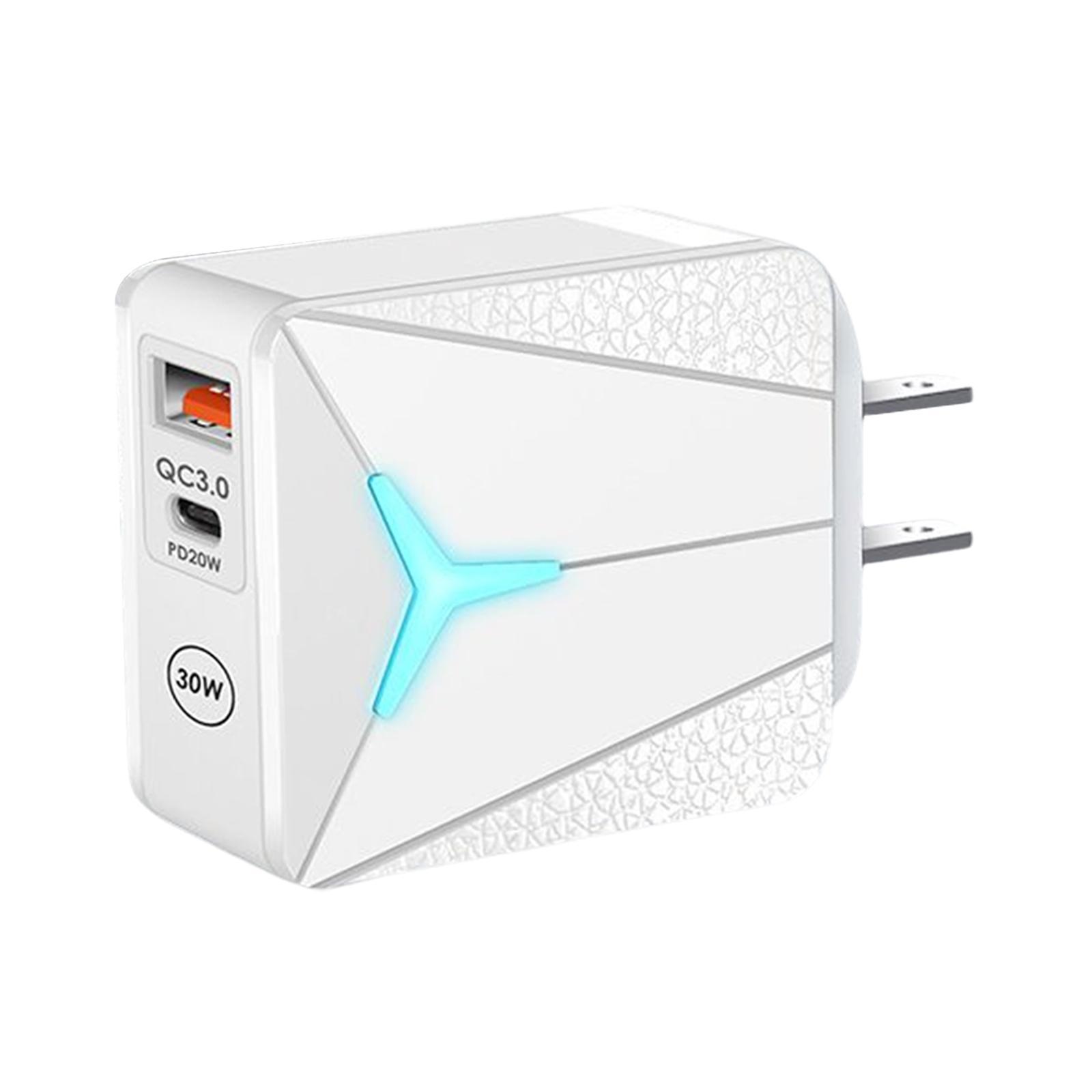 PD 20W .0 Phone Charger Adapter Portable Dual Port Converter for Home Use