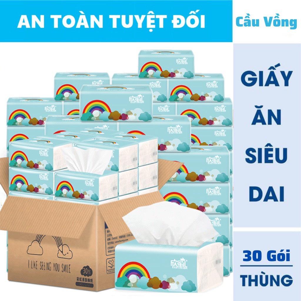 1 THÙNG 30 GÓI GIẤY CẦU VỒNG LOẠI 1 VIỆT NAM 3 LỚP SIÊU DAI SIÊU MỊN