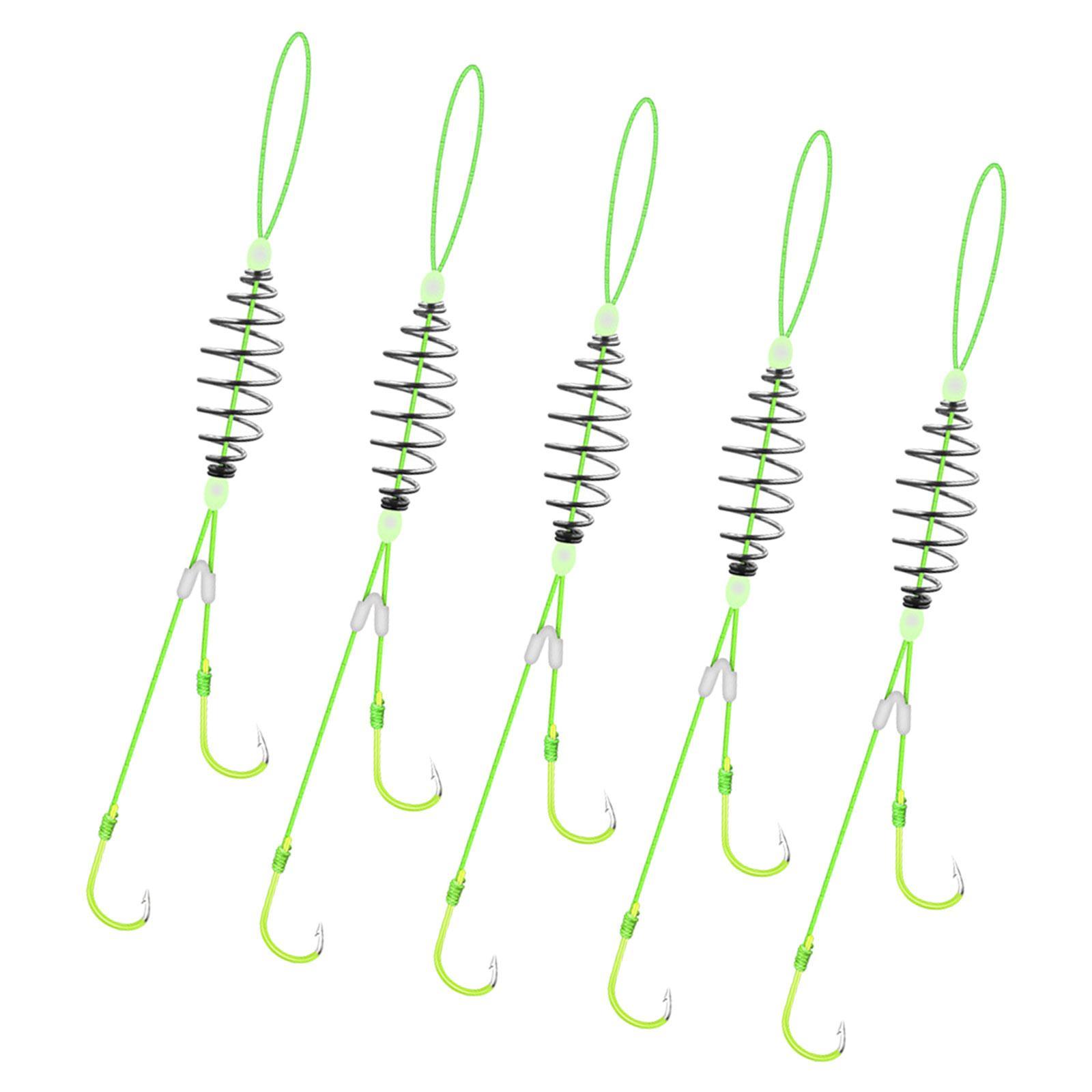 Carp Fishing Feeding Spring Double Barbed Hooks Durable Pond Spring Hook