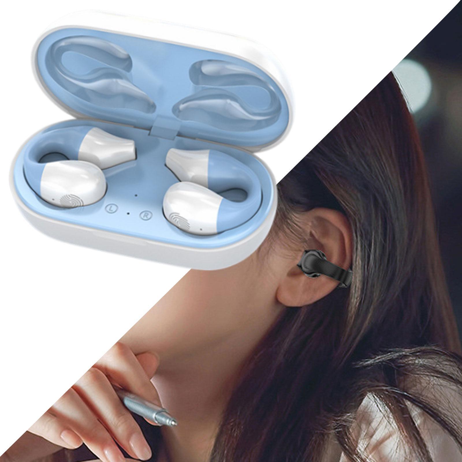 Air Conduction Headphones Earbuds HiFi Stereo Noise Cancelling with Charging Case Earpiece Sport Earphones for Games Driving Sports
