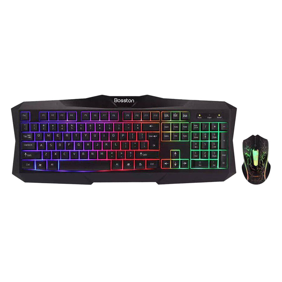 Combo Chuột Không Dây Và Bàn Phím Chuyên Game Bosston 837 - Hàng Nhập Khẩu