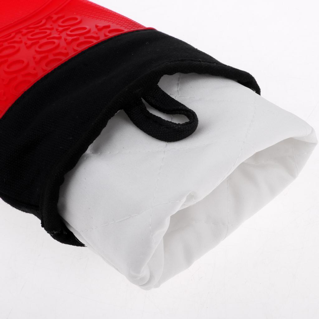 2pcs Heat Resistant Silicone Oven Gloves Baking Cooking BBQ Grilling