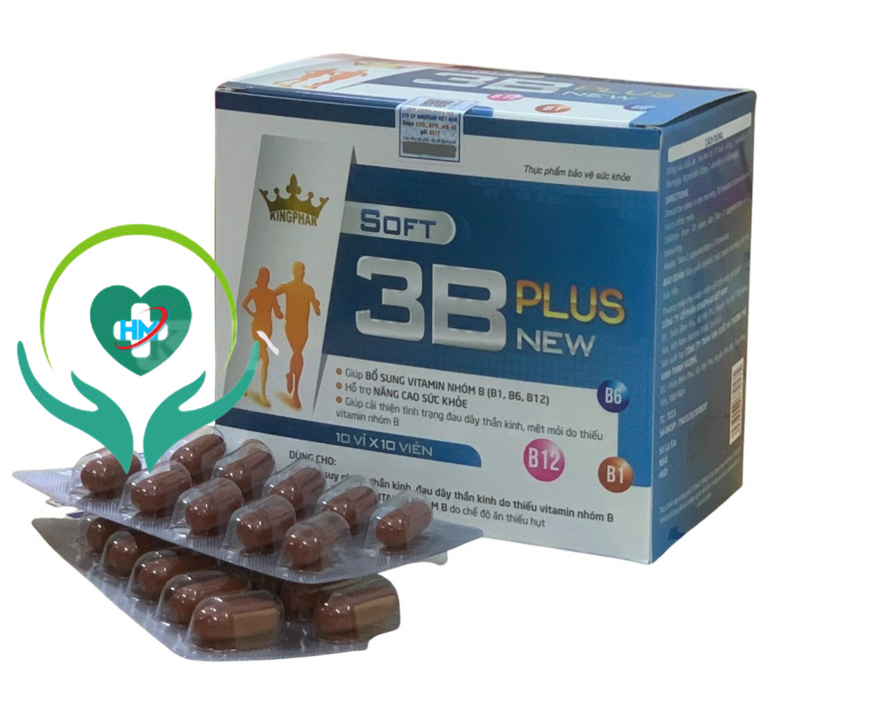 Viên uống vitamin 3B plus new, Kingphar, hộp 100v