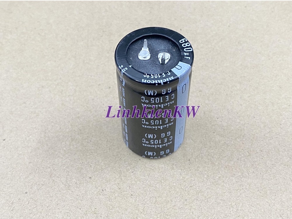 Tụ Hóa 680uf 450v Chân Cứng Nichicon Mới, Chính gốc 100%