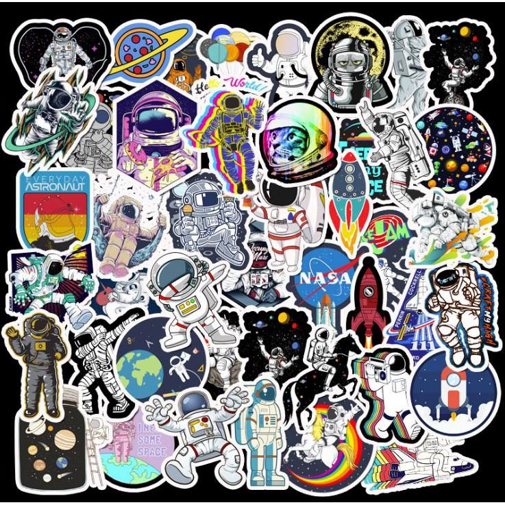 Sticker dán cao cấp DU HÀNH VŨ TRỤ Cực COOL ms#16