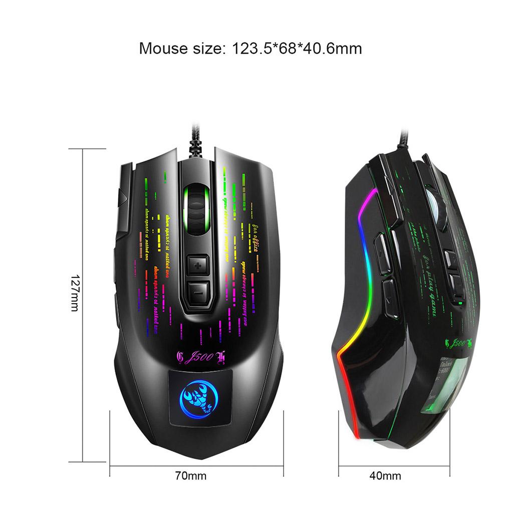 Gaming Mouse Wired - Computer Laptop Mouse Wired Gaming Mouse, USB Mouse with LED Backlight, Plug & Play for Laptop, PC