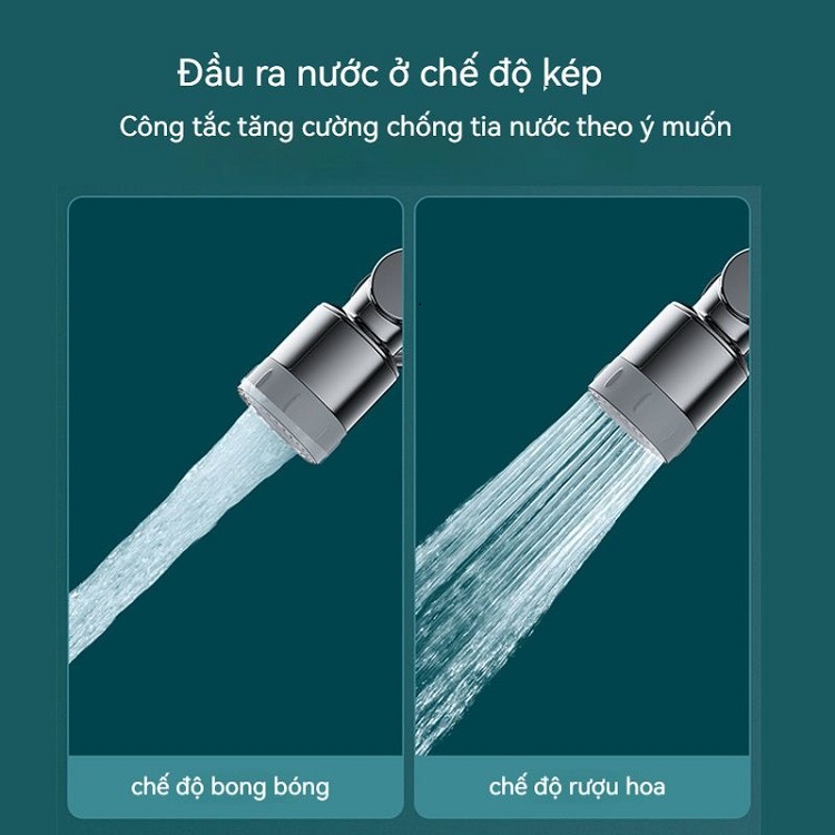 Đầu Chuyển Đổi Vòi Nước Cơ Học Xoay 1080 Độ, Chống Văng Đa Năng Cho Nhà Tắm - Hàng Nhập Khẩu