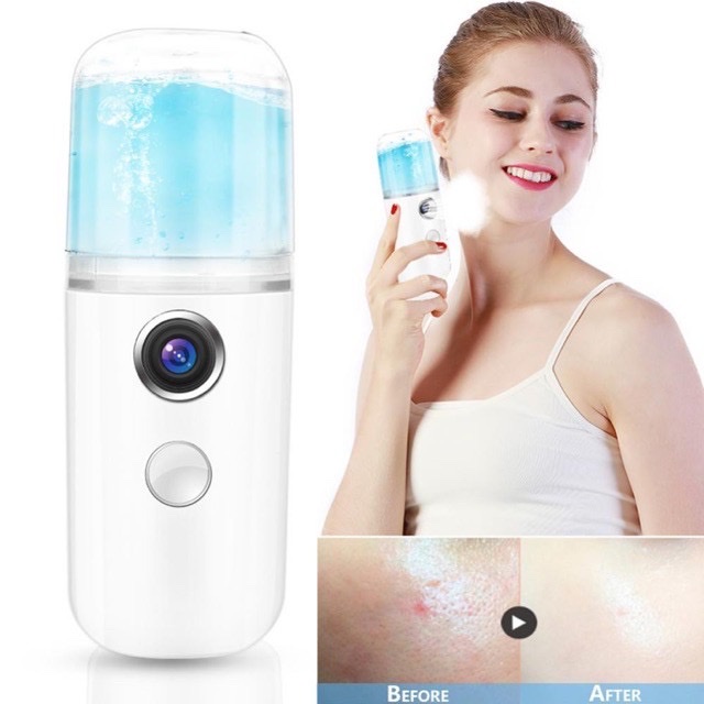 Dụng cụ trang điểm làm đẹp _ Xịt khoáng nano mini cầm tay , xịt  phun sương mặt , cấp ẩm , mịn màng ,mát mẻ , không bị khô ,hợp với người ngồi văn phòng , thiết kế nhỏ gọn dễ mang theo mọi nơi