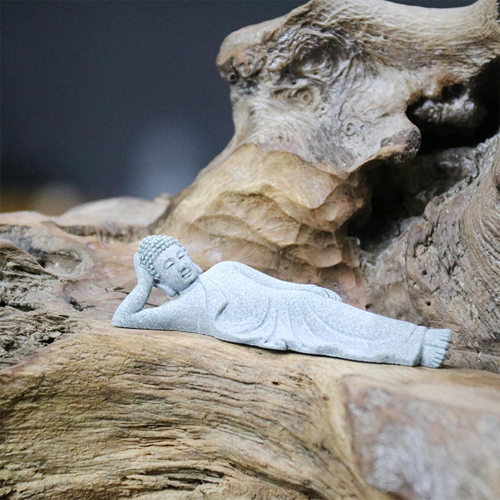 Buddha Statue Figurine Office Tabletop  Ornament Small,Sleeping Buddha