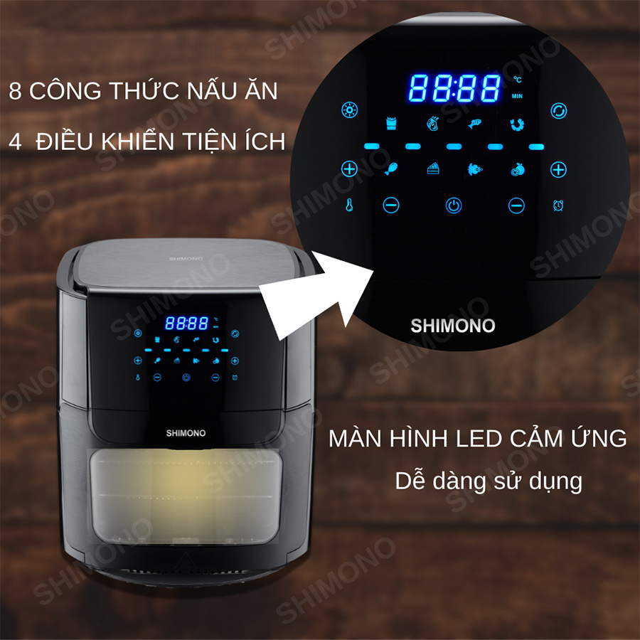 Nồi Chiên Không Dầu Shimono SM-AF1086T - Hàng Chính Hãng