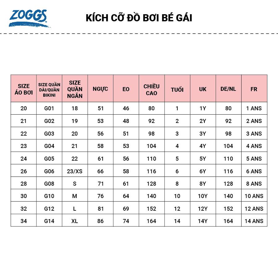 Đồ bơi một mảnh bé gái Zoggs Crossback - 463632-MRM