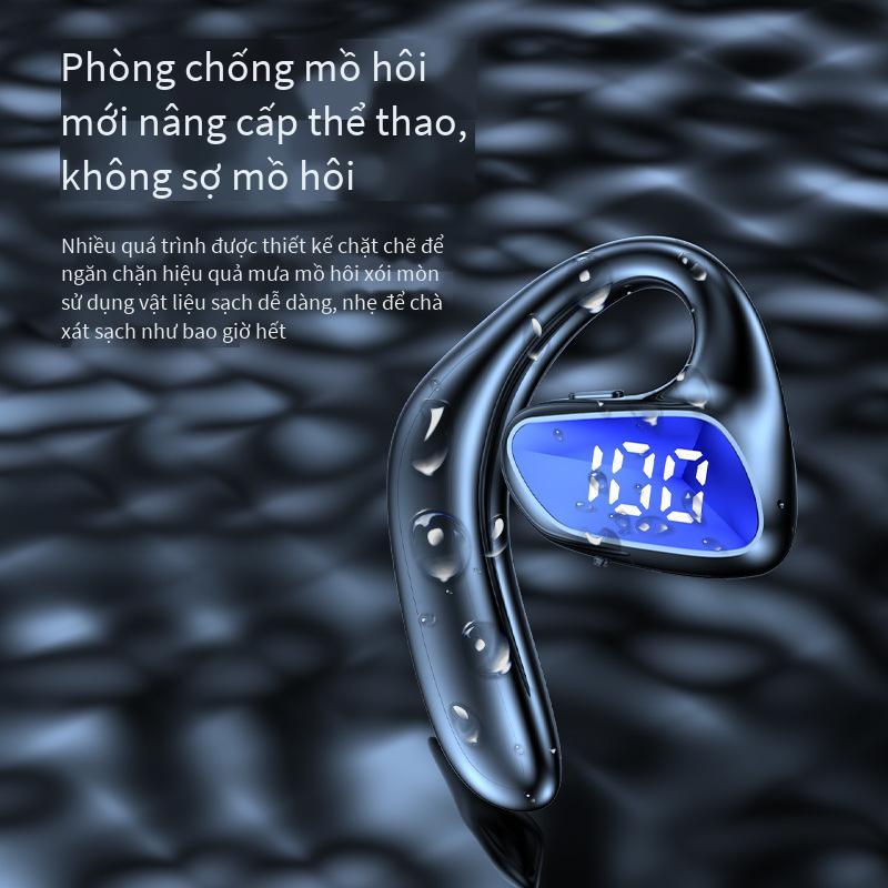 Tai nghe bluetooth không dây bùng nổ phong cách mới nhất 5.2 tai nghe không nhét trong tai màn hình kỹ thuật số tai nghe thể thao chống thấm nước mẫu riêng