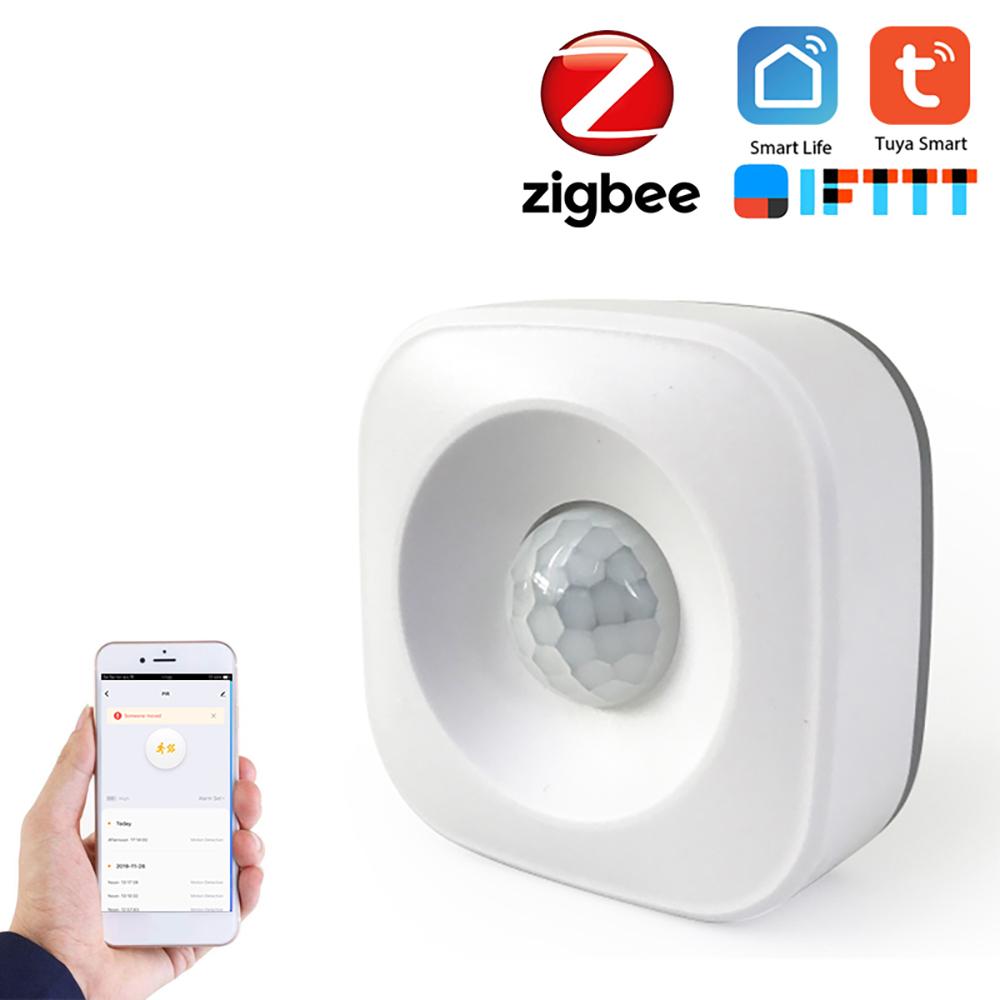 Tuya Powered ZigBee PIR Motion Sensor Wireless Passive Infrared Detector 360° Detection Angle Security Burglar Alarm Sensor Tuya/SmartLife APP Control