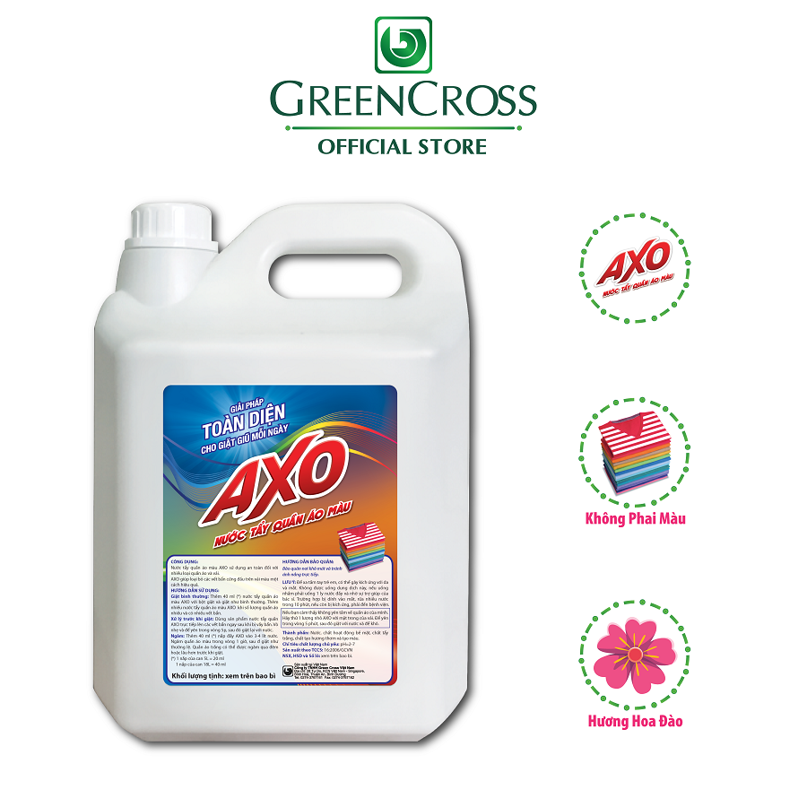 [Combo 4 TẶNG 2] 4 chai Nước tẩy quần áo màu đánh bay vết bẩn AXO 800ml đa dạng mùi hương