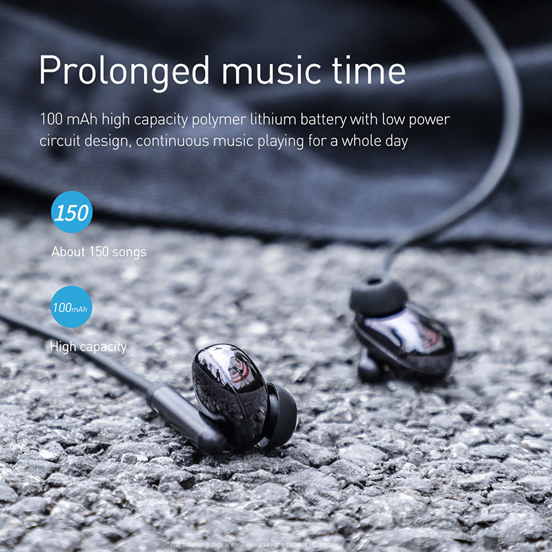 Tai nghe thể thao Bluetooth earphone kháng nước IPx5 hiệu Baseus Encok S30 trang bị Blueooth 5.0 âm thanh Hifi nghe nhạc liên tục 7h