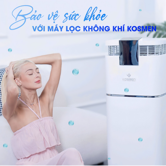 Máy Lọc Không Khí Kosmen KM - A99 Phạm Vi Hoạt Động 100m2- Hàng Chính Hãng Bảo Hành 24 Tháng