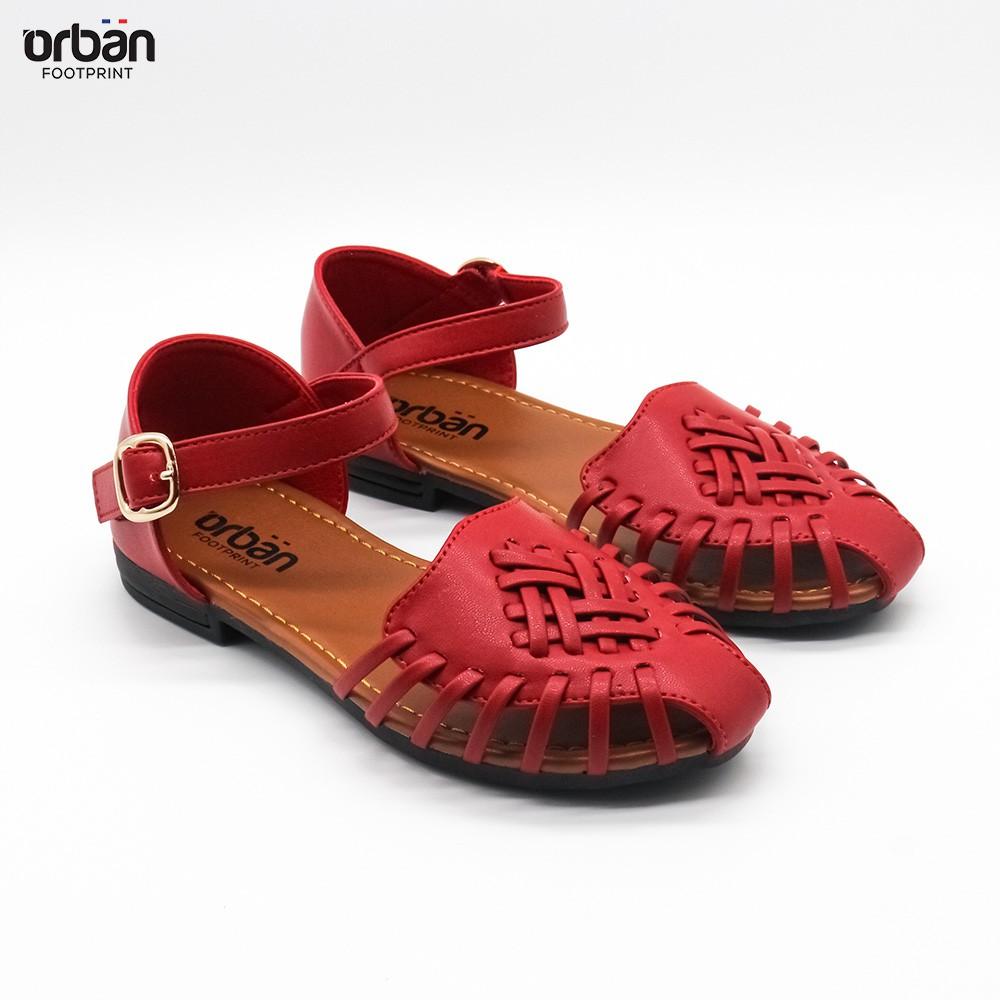 Dép sandal urban cao cấp cho bé SD2101 full màu đỏ-hồng-trắng