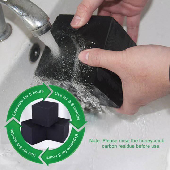 Miếng Lọc Bể Cá Than Hoạt Tính Hình Lập Phương 10x10x10cm
