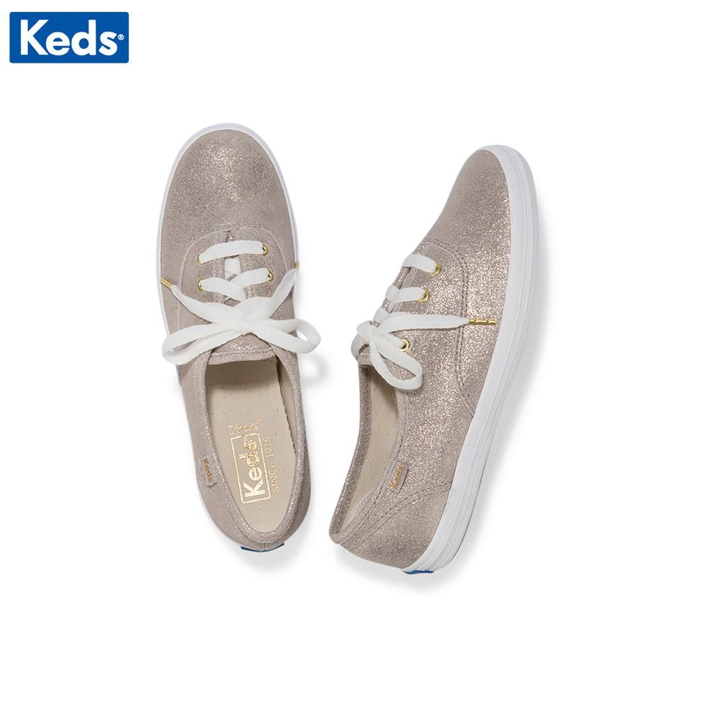 Giày Keds Nữ - Champion Glitter Suede Champagne - KD059114