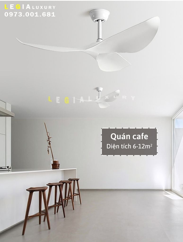 Quạt trần thiết kế hiện đại Lê Gia LGFAN742 | Quạt trần thiết kế sang trọng | Quạt trần giá rẻ cho chung cư văn phòng {Hàng Chính Hãng}
