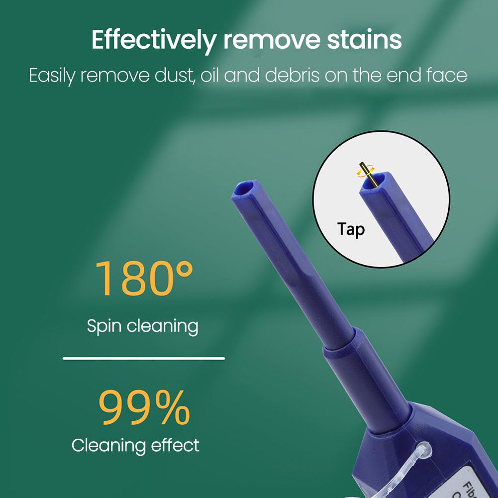Portable One-Click Optical Fiber Cleaner Optical Fiber Cleaning Pen Professional Fiber Optic Connector Cleaner