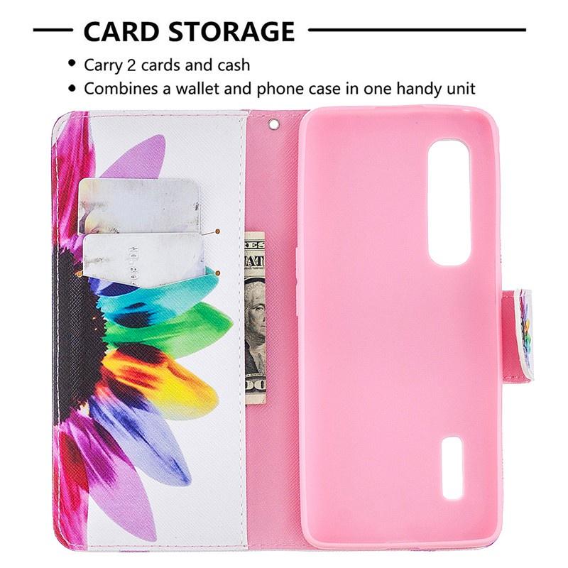 Ốp điện thoại da nắp lật dạng ví họa tiết màu sắc cho Oppo A5 A9 2020 A52 A72 A92 A31 A81 Find X2 Neo X2 Pro