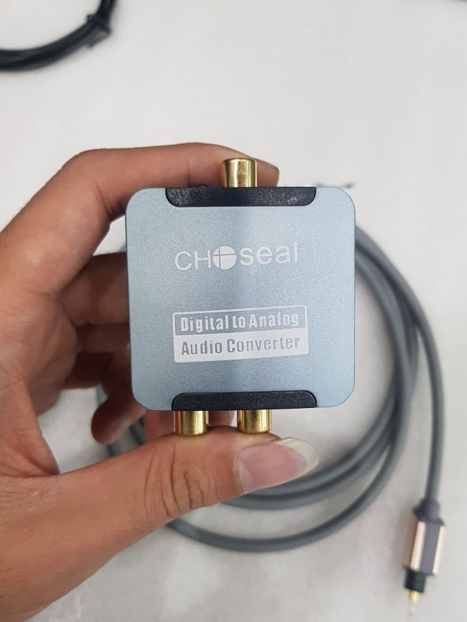 Bộ chuyển đổi âm thanh quang học Optical sang AV ra audio Choseal kèm dây quang Choseal dài 1.5m