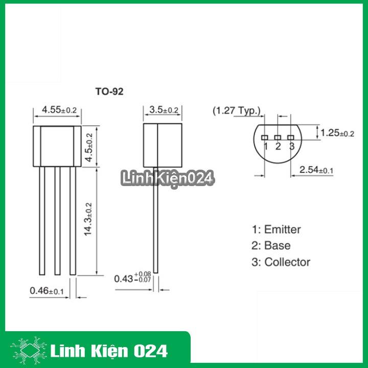Gói 50 Con Transistor C828 TO-92 NPN 0,1A 25V