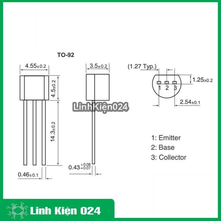 Gói 50 Con Transistor C828 TO-92 NPN 0,1A 25V