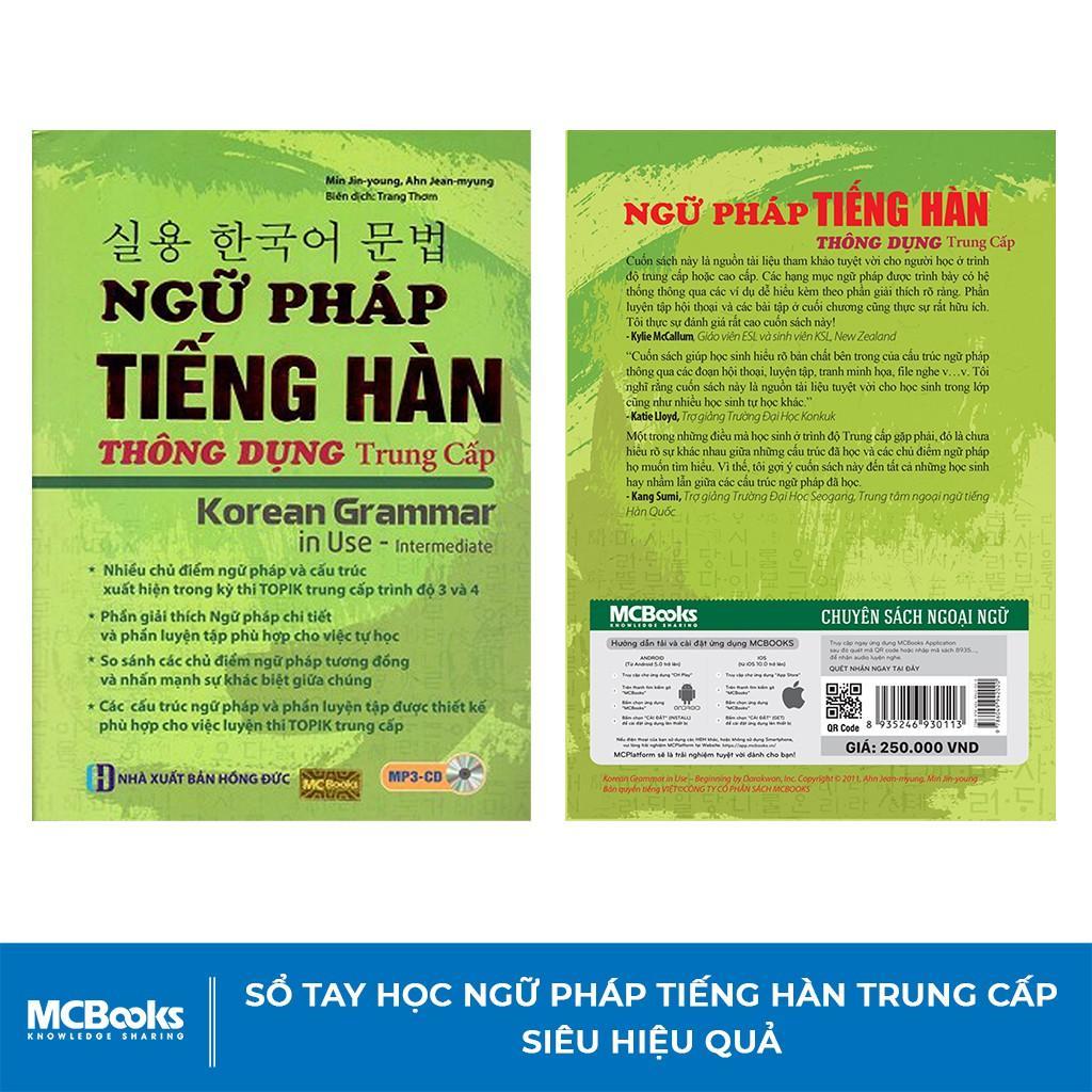 Ngữ Pháp Tiếng Hàn Thông Dụng Trình Độ Trung Cấp - Korean Grammar in use Intermediate - Học Kèm App Online - Bản Quyền