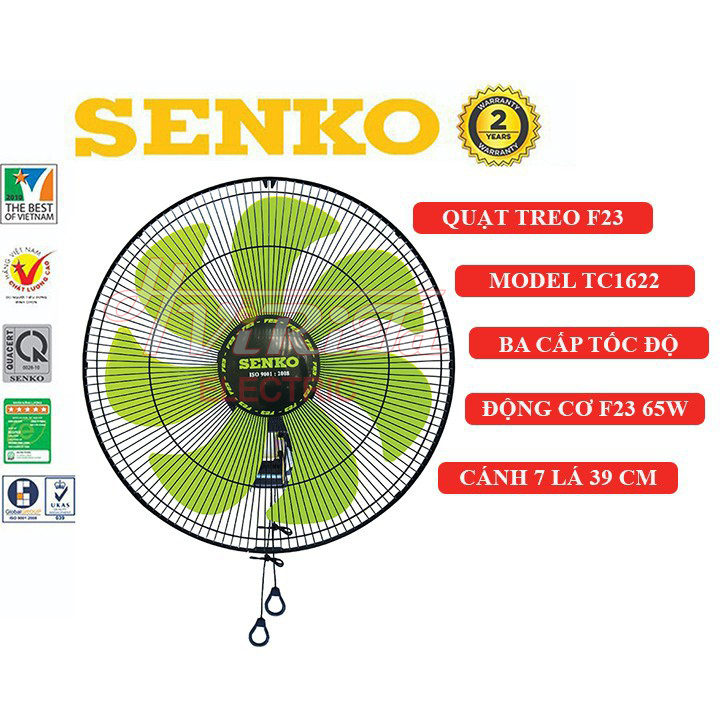 Quạt Treo 2 Dây Senko F23 TC1622 - Màu ngẫu nhiên - Hàng Chính Hãng