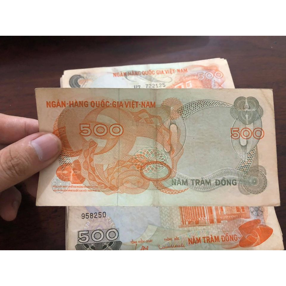 Tiền cổ 500 đồng Hoa Văn Việt Nam sưu tầm