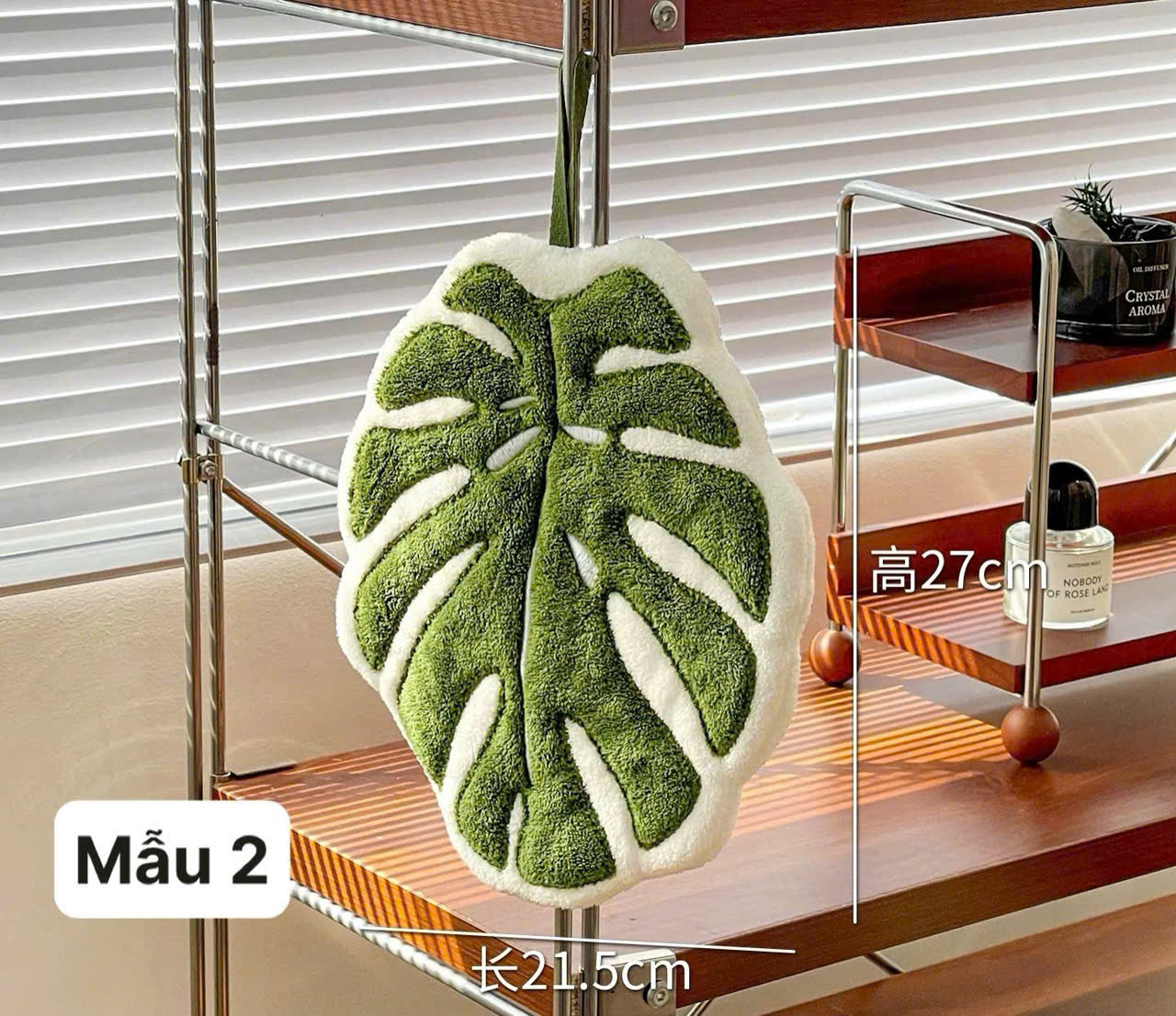 Khăn Lau Tay Nhà Tắm &amp; Khăn Decor Nhà Bếp Siêu Thấm Hút – Khăn Lông San Hô Mềm Mại, Hoa Văn Lá Dễ Thương, Nhanh Khô- HÀNG CHÍNH HÃNG MINIIN