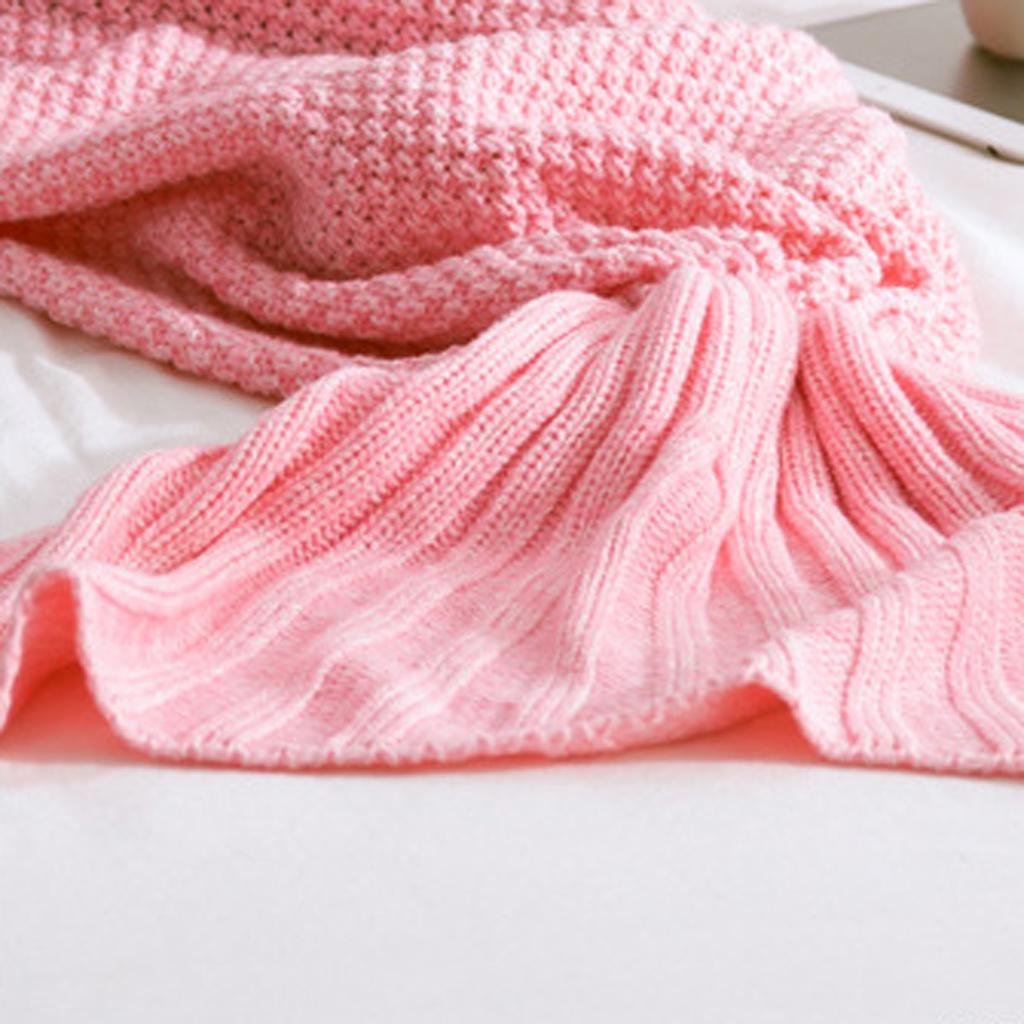 Hand Crocheted Mermaid Tail Blanket Knitting Sofa Adult Sleeping Bag