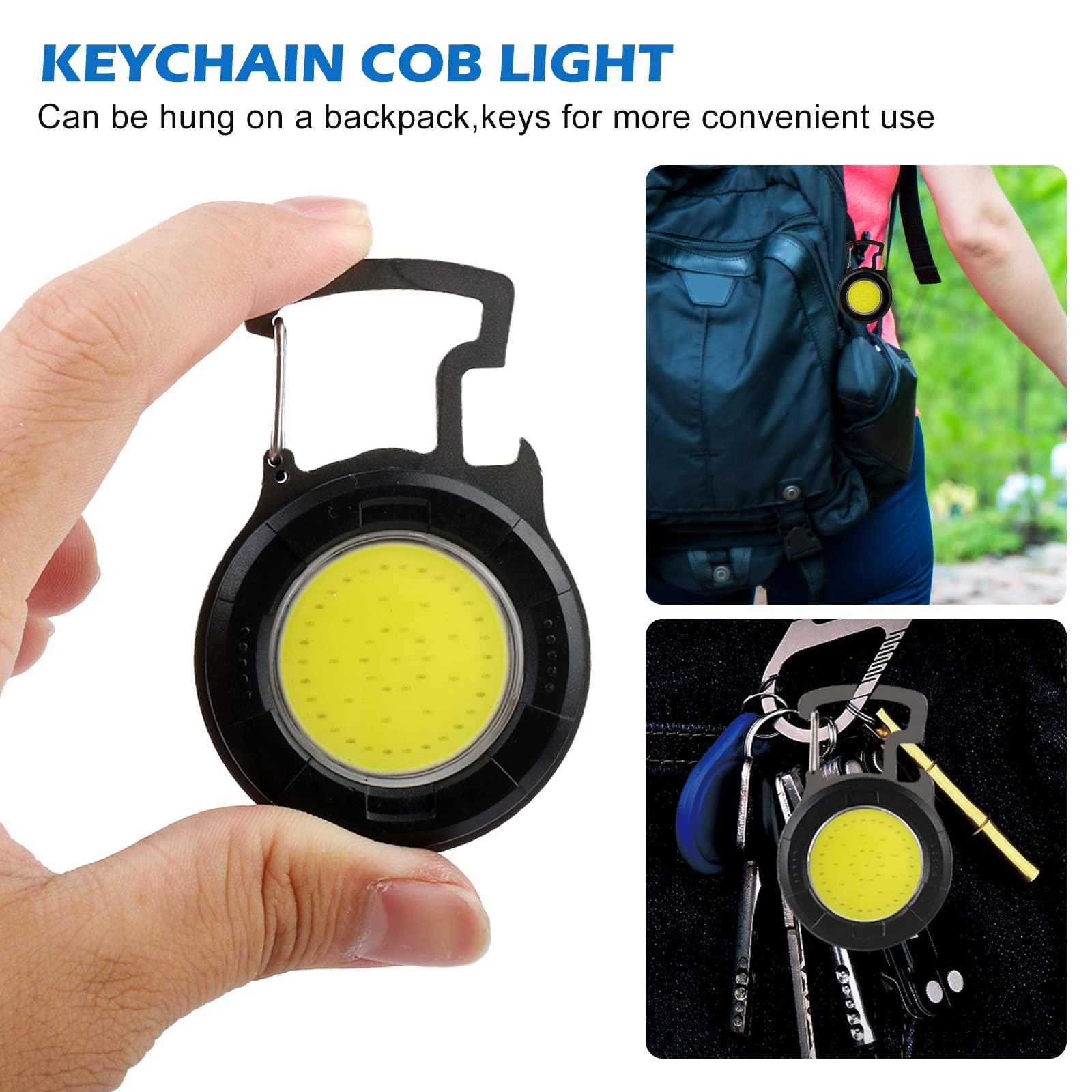 Đèn làm việc LED mini, 2 mảnh đèn kiểm tra có thể sạc lại đèn làm việc bằng đèn pin di động ánh sáng cơ học chống nước để sửa chữa khẩn cấp cắm trại