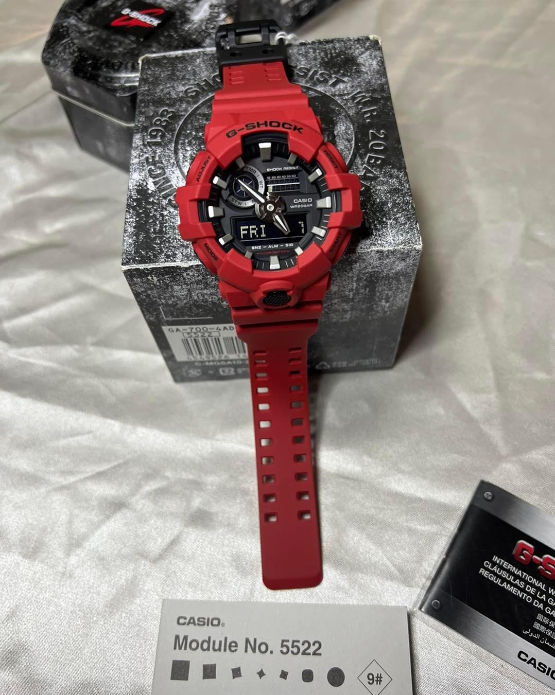 Đồng Hồ Nam Dây Nhựa Casio G-Shock GA-700-4ADR  | GA-700-4A