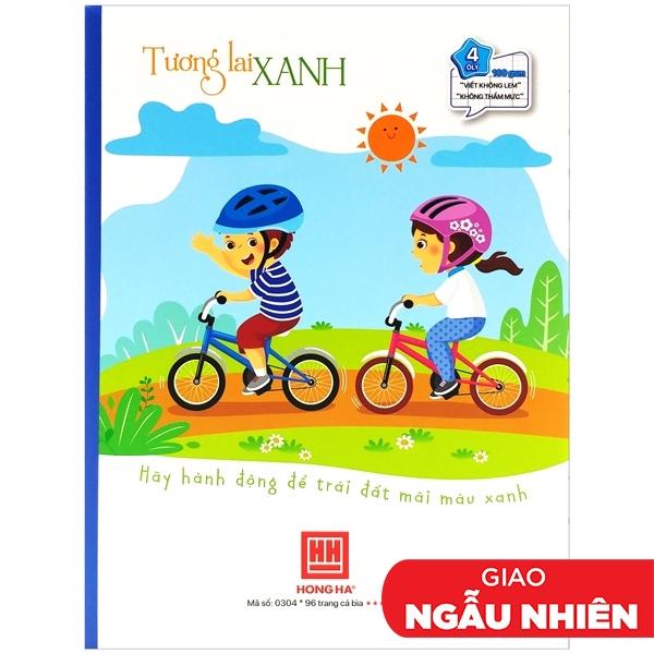 Vở Class Tương Lai Xanh - 4 Ô Ly 96 Trang 100gsm - Hồng Hà 0304 (Mẫu Màu Giao Ngẫu Nhiên)